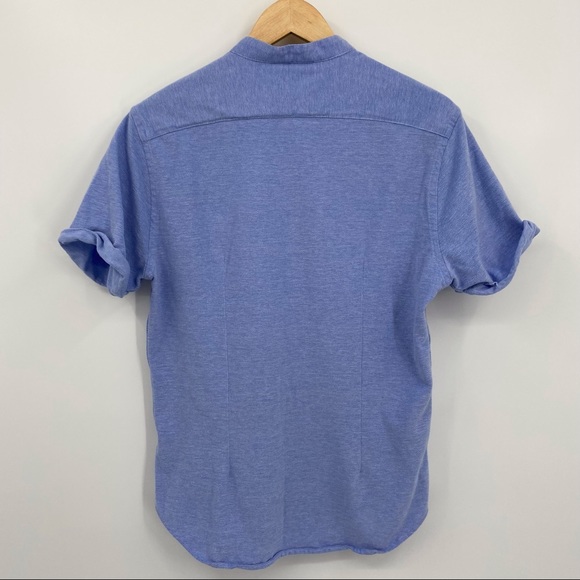 Zara Man light blue button front shirt - Picture 3 of 6